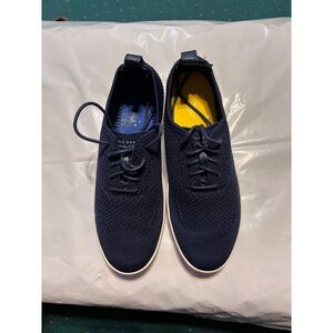 COLE HAAN StitchLite Oxford Navy Blue Knit Sneakers Sole Breathable Comfort-SZ 6